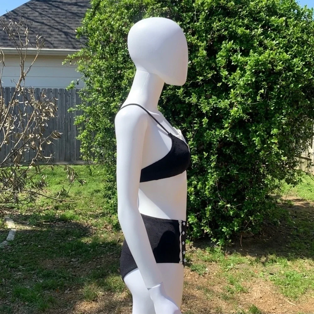 💋NWT Morgan Lane Vintage High-Rise Scalloped Eyelet 2Pc Bikini - Picture 8 of 13